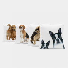Милая популярная наволочка для собаки с животными Beagle Shih Tzu Dog Бостон-терьер декоративная наволочка для гостиной подушка для кошки кролик подушка 2024 - купить недорого