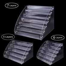 1 To7 Tiers Acrylic Lipstick Holder Display Stands Nail Polish Rack Case Lipst Case Organizers Nail Art Tool Plastic Storage Box 2024 - buy cheap
