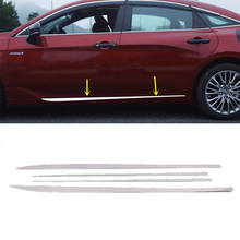 1 Set Stainless Steel Side Door Body Molding Trim Strips Cover Anti-scratch Protector For Toyota Avalon XX50 2018 2019 2020 2021 2024 - buy cheap