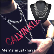 chain necklaces mens Stainless Steel hip hop rock Necklaces long fashion punk necklace jewelry for neck gifts for a Men 2024 - buy cheap