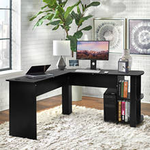 Mesa de madeira para computador, utilitária, estação de trabalho, em forma de l, escrita, computador, notebook, mesa de jantar, mesa de jogos 2024 - compre barato