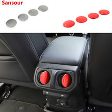 Sansour Car Rear Armrest Box Air Conditioning Vent Outlet Decoration Cover Stickers for Jeep Wrangler JL 2018 Car Accessories 2024 - buy cheap