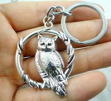 1Pcs wholesale Alloy key owl carving key chain car pendant key Accessories chain free shipping p469 2024 - buy cheap