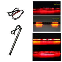 Bendable Motorcycle 48-LED Strip Tail Light Turn Signal Brake Indicator Flexible License Plate Light 3528 LED light acceassories 2024 - buy cheap