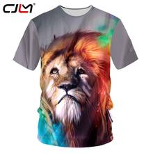 CJLM O Neck T Shirts Male Fashion Short 3D Tee Shirt Printing Lion Summer Leisure Big Size Tops Tees Unisex T-shirt 2024 - buy cheap