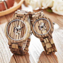 Gorben-Reloj de madera de cuarzo para hombre y mujer, cronógrafo de pulsera informal, deportivo, Unisex, regalos 2024 - compra barato