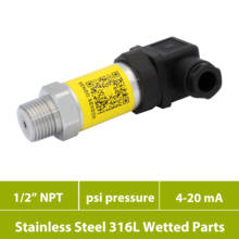 general purpose pressure sensor, signal 4-20 mA, 1 2 npt thread, 0 1.5, 10, 30, 100 psi, 2000, 3000, 4000psi, IP65, 12V, 24 V 2024 - buy cheap
