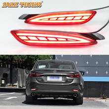 JAZZ TIGER 2PCS Car LED Rear Fog Lamp Brake Light Dynamic Turn Signal Light Bumper Decoration Lamp For Mazda 6 Atenza 2019 2020 2024 - buy cheap