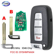 Mando a distancia inteligente con 4 botones de repuesto, mando a distancia de 315MHz, Chip ID46 para Hyundai, Kia, 2011-2017, FCC: SY5HMFNA04 2024 - compra barato