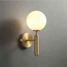 Decorative Led Wall Lights Fixtures Nordic Glass Ball Wandlamp Up Down Bathroom Mirror Light Gold Black Modern Round Wall Lamp 2024 - buy cheap