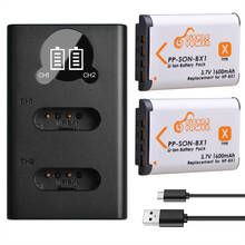 Batería de NP-BX1 de 1600mAh + cargador Dual para Sony ZV1 ZV-1 NP M8 DSC RX1 RX1 II RX100 M3 M2 RX1R WX300 HX300 HX400 HX50 HX60 2024 - compra barato