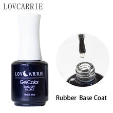 LOVCARRIE 15ML Rubber Base Coat No Sticky Top Coat Matte Top Coat Shiny Strong Primer Foundation UV Gel Polish Set for Nail Art 2024 - buy cheap