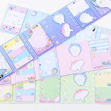 Cute Happy Whale 6 Folding Memo Pad N Times Sticky Notes Kawaii Stationery Message Notes Memo Notepad School Office Supplies 2022 - buy cheap