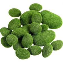 40 Pieces 2 Sizes Artificial Moss Rocks Decorative Faux Green Moss Covered Stones 2024 - buy cheap