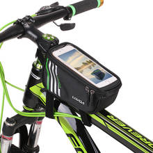 Lixada bolsa de ciclismo polegadas, para quadro de bicicleta, bolsa para celular à prova d'água, bolsa para telefone pack, acessórios para bicicletas 2024 - compre barato