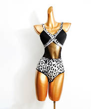 Leopard Sleeveless Bare Back Women Latin Dance Bodysuit Latin Dancing Tops Cloth Tango Chacha Dancing Performamnce TL569 2024 - buy cheap