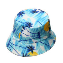 Unisex Solid Color Coconut Tree Flat Top Cotton Fisherman Sun Hat Bucket Cap Coconut Tree Flat Top Cotton  Sun Hat Bucket Cap 2024 - buy cheap