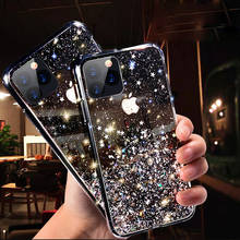 Блестящий чехол для телефона iPhone 13 12 11 Pro Max XR XS Max X 7 8 Plus, мягкий силиконовый прозрачный чехол для iPhone 11Pro 2024 - купить недорого