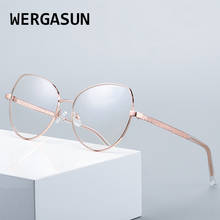 WERGASUN-gafas ópticas de ojo de gato para hombre y mujer, lentes con montura Vintage, Unisex, Anti luz azul 2024 - compra barato