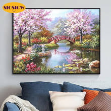 5d Diy Japan Scenery Diamond Mosaic Sakura Diamond Painting Japanese Landscape Full Drill Round Embroidery Girls Decor Room Gift 2024 - buy cheap