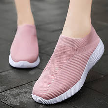 New Women Sneakers Vulcanized Shoes Summer Breathable Air Mesh Sock Sport Shoes Lightweight Black Slip on Running Sneakers Women 2024 - buy cheap