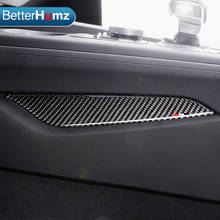 BETTERHUMZ-Panel de Control de cambio de marchas Interior de coche, pegatina de cubierta lateral de fibra de carbono, accesorios de estilo para Audi A4 2017 2024 - compra barato