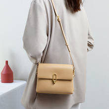 Bolsa de ombro feminina, bolsa de mão estilo simples de couro marrom cáqui 2024 - compre barato