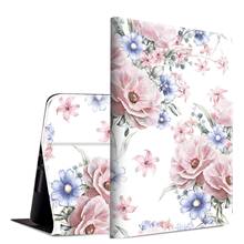 For Apple iPad 10.2inch 7th Gen 2019 Case,PU Folio Cover Adjustable Stand Auto Wake/Sleep Smart Protect case-Pink Vintage Floral 2024 - buy cheap