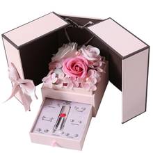 Мыло роза Подарочная коробка Помада Серьги вечный цветок ожерелье Подарочная коробка гвоздика с лампой 2024 - купить недорого