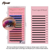 OEM Customization 6 Colors Rainbow Eyelash Extensions Rainbow Individual Classic Mink Premium 0.07 C/D Curl Lashes Free Shipping 2024 - buy cheap