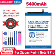 Losoncoer-bateria de 5400mah para celular xiaomi mi, redmi note 8 pro, note8 pro, bateria em estoque, ferramentas grátis 2024 - compre barato