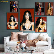 Megan raposa poster quente sexy menina atriz parede arte imagem retro posters impressões pintura da lona para a decoração casa 2024 - compre barato