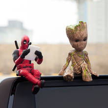 Car Ornaments Deadpool Personality Car Ornament Action Figure Sitting Model Anime Mini Doll Car Decoration Car Accessories 2024 - buy cheap