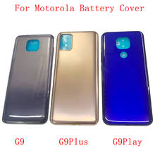Крышка батарейного отсека задняя крышка корпуса для Motorola G9 G9 Plus G9 Play G9 задняя крышка батарейного отсека с логотипом 2024 - купить недорого
