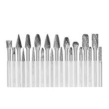 20pcs Double Cut Carbide Rotary Burr Set 1/8in Shank 1/4in and 1/8in Head Size Tungsten Steel Rotary Files Die Grinder Bits 2024 - buy cheap