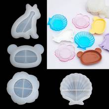 Handmade Cute Dish Resin Mold Jewelry Making Tools Bulldog Shell Bear Flower Plate Silicone Resin Casting Dish Mould DIY Tool 2024 - buy cheap