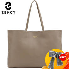 Zency Unique Designer 100% Genuine Leather Large Handbag 2022 Spring Tote Bag Daily Casual Women's Shoulder Bags Female Shopper 2024 - buy cheap