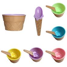 Креативная Милая миска для мороженого + ложка, Детская летняя Праздничная чашка для десерта, Детская столовая утварь для кормления, подарок для детей, горячая Распродажа 2024 - купить недорого