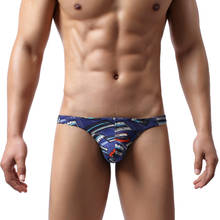 Mens Underwear Briefs Printed Sexy Underpants Man Cueca Masculina U Pouch Male Panties Gay Underwear Soft Men's Briefs 2024 - buy cheap