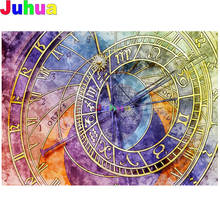 5D Diy Diamond Painting Color Clock diamond Mosaic Embroidery Cross Stitch Full Square Round Drill Wall Sticker Handmade Paintin 2024 - buy cheap