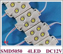 super quality high bright injection LED module waterproof SMD 5050 LED advertising light module DC12V 0.96W 4 led IP66 2024 - buy cheap