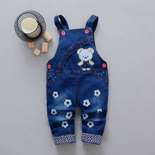 Spring Children Overall Pants Baby Boys Pants Kids Jeans Overalls Jumpsuits Cotton Denim Bib Pants Trousers for girls 2024 - buy cheap