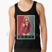 Moka Akashiya - Rosario Plus Vampire Political Anime Shirt tank tops vest 100% Cotton Rosario Anime Rosario Vampire 2024 - buy cheap