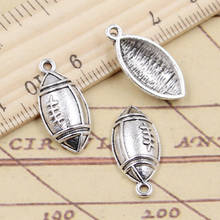 20pcs Charms Rugby Football 22x10mm Tibetan Silver Color Pendants Antique Jewelry Making DIY Handmade Craft 2024 - buy cheap