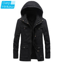 2020 Winter New Men Parka Coat Cotton Warm Thick Coat fashion Casual Parka men Long Windproof Hooded Jackets Men 2024 - buy cheap