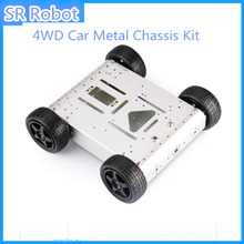 Robot inteligente 4WD para coche, Kit de Chasis de Metal para Arduino, Motor, ruedas, Robot, plataforma, codificadores de Chasis, evitación de aluminio, juguete RC DIY 2024 - compra barato