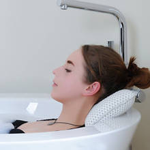 Мягкая утолщенная подушка-подголовник для ванны со спинкой и присоской, аксессуары для ванной комнаты 2024 - купить недорого