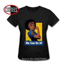 Camisetas Vintage Wonder Tees We Can Do It para mujer, camiseta de pantera negra para mujer, camiseta de Reina negra V2, camiseta power para chica 2024 - compra barato