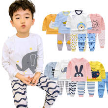 Pijamas de dibujos animados para niños y niñas, conjuntos de pijamas de manga larga, ropa de dormir de otoño, 2 uds. 2024 - compra barato