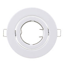 10PCS/lot White Recessed Spotlight Frame MR16 GU10 Socket Adjustable Ceiling Fitting Hole Lamp Lighting Fixture For Indoor 2024 - buy cheap